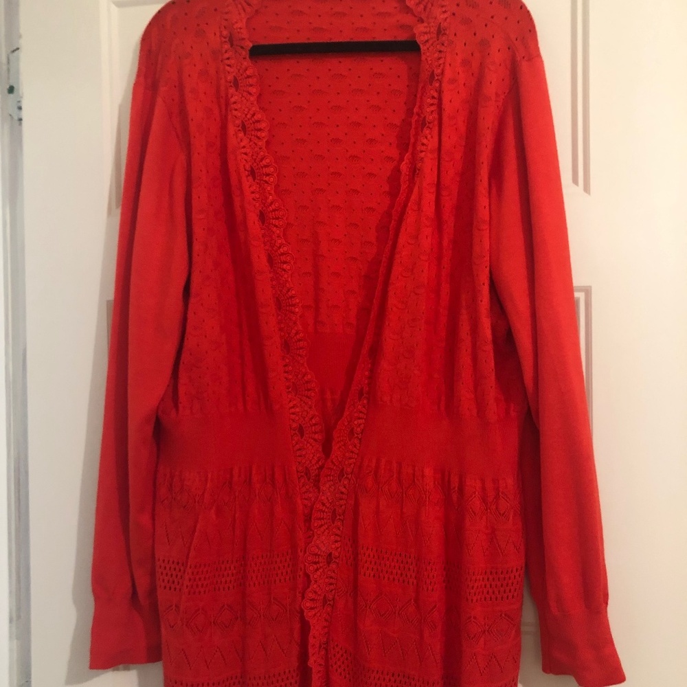 Red-Orange Plus size Sweater 2X